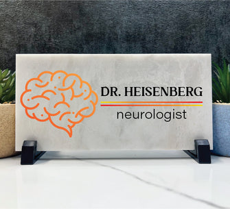 Marble Desk Name Plaque for Neurologist