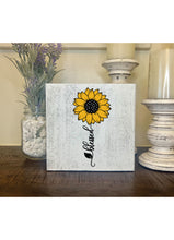 Blessed Sunflower Wood Sign