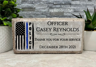 8x4 Custom Police, Cop, Officer Memorial Stone Paver Gift