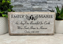 8x4 Baby Loss Feet and wings Memorial Stone