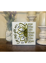 God Floral Wood Signage - God says you are 7" X 7" Wood Block Sign