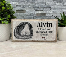 Guinea Pig Pet Memorial. Cavy. Personalized 8x4 Stone Brick. Pet Loss. Tumbled Paver Stone. Custom. Burial Marker. Sympathy Gift. Mammal.