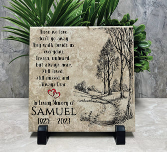 Memorial Stone. Marble. 6x6. Personalized Sympathy Gift. Family Loss Memorial. Mom. Dad. Grandma. Grandpa. Brother. Sister.