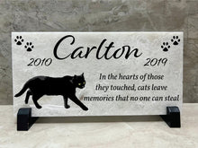 Personalized Marble Cat Memorial, 8x4 Burial Marker, Kitten Memorial, Custom Cat Sympathy Gift, Kitten, pet memorial