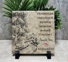 Memorial Stone. Marble. 6x6. Personalized Sympathy Gift. Family Loss Memorial. Mom. Dad. Grandma. Grandpa. Brother. Sister.