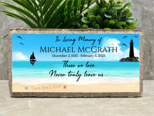 Memorial Stone. Family Loss. Beach. Sailboat. Lighthouse. 8x4 Personalized Garden Brick. Tumbled Paver Stone. Indoor/Outdoor. Sympathy Gift.