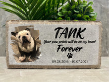 Memorial Stone. Dog. Cat. Pet Loss Gift. Photo Stone. Personalized 8x4 Stone Brick. Burial Marker. Brick Paver. Indoor/Outdoor Sympathy Gift