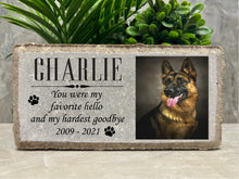 Memorial Stone. Dog. Cat. Pet Loss Gift. Photo Stone. Personalized 8x4 Stone Brick. Burial Marker. Brick Paver. Indoor/Outdoor Sympathy Gift