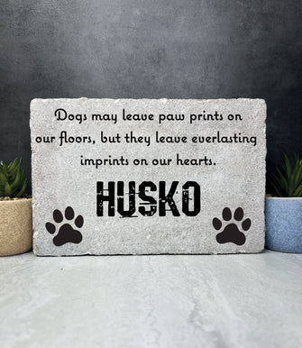 6x9 Dog Memorial Stone. Puppy Remembrance Indoor or Outdoor Stone. Pet Memorials Stone Paver Gift. Sympathy Garden Stone