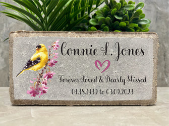 Family Loss Memorial. Mom. Grandma. Dad. Grandpa. 8x4 PERSONALIZED Burial Marker. Tumbled Paver Stone. Brick. Indoor/Outdoor. Sympathy Gift.