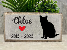 Personalized Cat Memorial Stone. 8x4 Stone Brick. Burial Marker. Indoor/Outdoor Cat Memorial. Custom Cat Sympathy Gift. Kitten, Brick