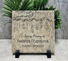 Memorial Stone. Marble. 6x6. Personalized Sympathy Gift. Family Loss Memorial. Mom. Dad. Grandma. Grandpa. Brother. Sister.