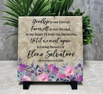 Memorial Stone. Marble. 6x6. Personalized Sympathy Gift. Family Loss Memorial. Mom. Dad. Grandma. Grandpa. Brother. Sister.