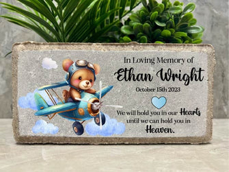 Memorial Stone. Baby Loss Memorial. Newborn. Miscarriage. Child. 8x4 PERSONALIZED Burial Marker. Tumbled Paver Stone. Brick. Sympathy Gift.