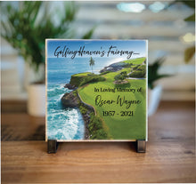 Golfer Memorial Tile Stone Gift - Remembrance Keepsake Golf Memorial - 6x6 Tile - Family Loss Gift