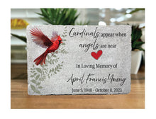 Memorial Stone. Family Loss. Mom. Dad. Cardinal. Custom. 9x6 PERSONALIZED Burial Marker. Tumbled Paver Stone. Brick. Outdoor. Sympathy Gift