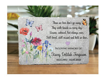 6x9 Memorial Stone. Remembrance Stone. Indoor or Outdoor. Flowers and butterflies. Memorial Paver Gift. Personalized