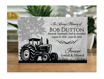 Memorial Stone. Family Loss. Farm. Tractor. Farmer. Family Loss. 9x6 Personalized Paver Stone. Brick. Indoor/Outdoor. Sympathy Gift.