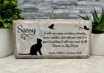 8x4 Pet Cat Memorial Stone