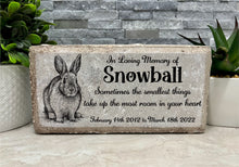 8x4 Bunny Rabbit Memorial Stone.