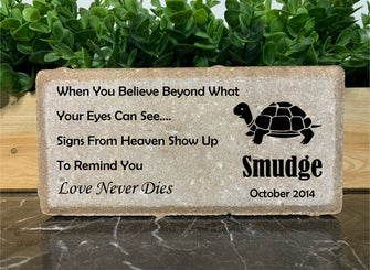 8x4 Personalized Turtle Memorial Paver Stone