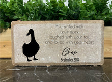 8x4 Personalized Duck Bird Memorial Paver Stone