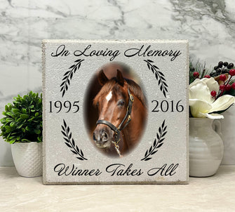 12x12 Horse Memorial Paver Stone. YOUR PHOTO
