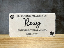 6x3 Personalised Dog Memorial Stone, Pet Memorial Stone, Custom Grave Marker Gift, Personalized Puppy Gift, Pet Loss Gifts, Dog Memorial