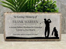 8x4 Family Loss Memorial. Golfer