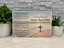 9x6 Memorial Stone. Family Loss Memorial. "God Saw You Getting Tired" Personalized Paver Stone. Memorial Gift. Sympathy Gift. Outdoor/indoor