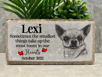 8x4 Pet Dog Memorial Stone.Chihuahua